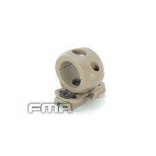 FMA 25mm Flashlight Single Clamp ARC Mount - Tan