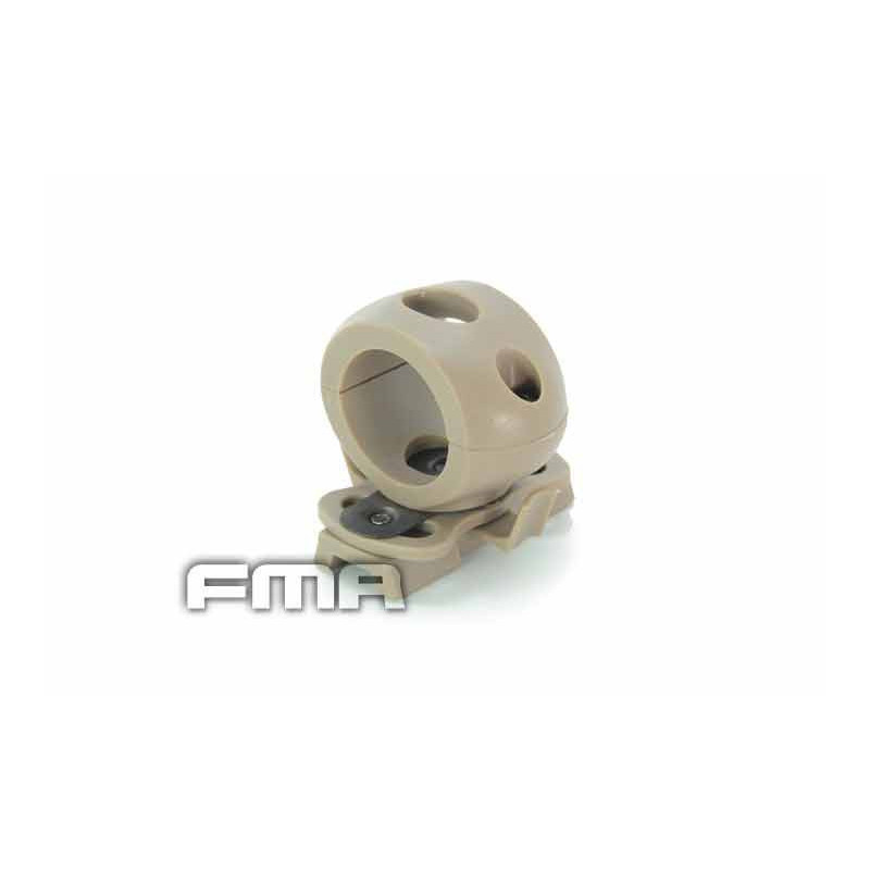 FMA 25mm Flashlight Single Clamp ARC Mount - Tan