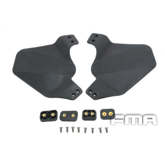 FMA Side Cover Ear Protectors for ARC Helmet Rail (FAST / MICH) - Black