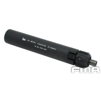 FMA MP7 Silencer 38x220mm with Flash Hider, 12+mm (CW) - Black
