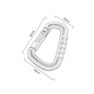 FMA nagy karabiner D-HOOK, 1 db – fekete FMA nagy karabiner D-HOOK, 1 db – fekete