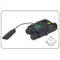 FMA AN/PEQ15 LA-5 Upgrade Version (LED Flashlight, Green / IR Laser) - Black