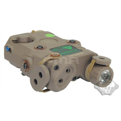 FMA AN/PEQ15 LA-5 Upgrade Version (LED Flashlight, Green / IR Laser) - Tan