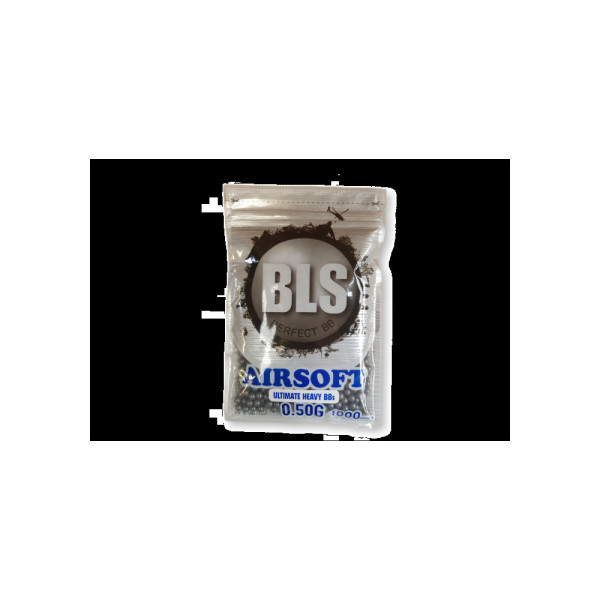 BLS STAINLESS UH Airsoft-golyók 0,50 g, 1000 db (zsák) – szürke