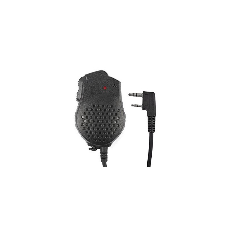 Külső kettős mikrofon/hangszóró Baofeng UV-82 rádiókhoz, Kenwood 2-pines csatlakozóval – fekete