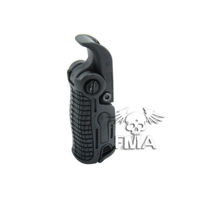 FMA Adjustable Folding Grip FGGK-S on RIS Rail - Black