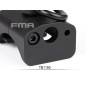 FMA QD hevederes forgócsatlakozó-alap a P90 / SSR90 modellekhez, alacsony kivitel – fekete