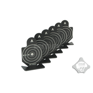 FMA Set of Aluminum Targets Type A, 6 pcs - Black