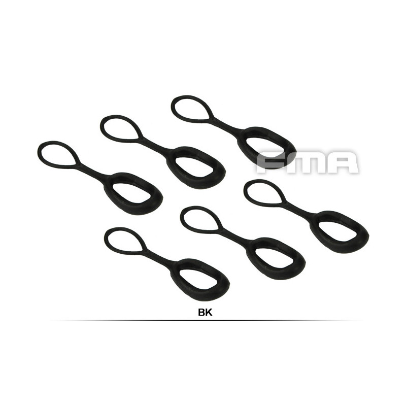 FMA Enlarged Zipper Slider Puller, 6 pcs - Black FMA Enlarged Zipper Slider Puller, 6 pcs - Black