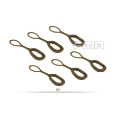 FMA Enlarged Zipper Slider Puller, 6 pcs - Tan