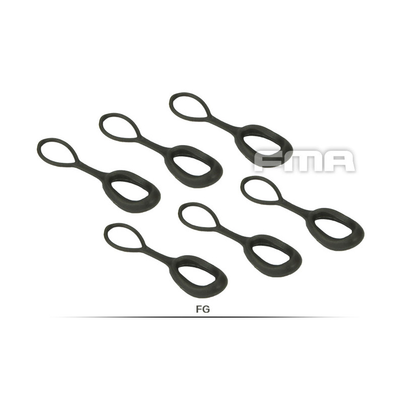 FMA Enlarged Zipper Slider Puller, 6 pcs - Green FMA Enlarged Zipper Slider Puller, 6 pcs - Green