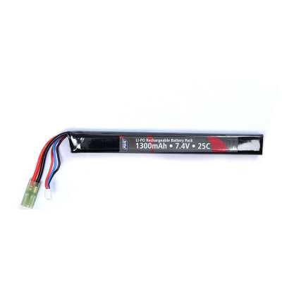 ASG Li-Pol Batery 7.4V 1300mAh, 25C, Tamiya - Stick