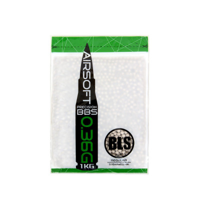 BLS PRECISION UH Airsoft Pellets 0.36g, 2800 BBs (Bag) - White