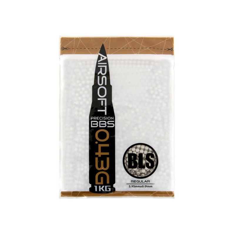 BLS PRECISION UH Airsoft-golyók 0,43 g, 2300 db (zsák) – fehér