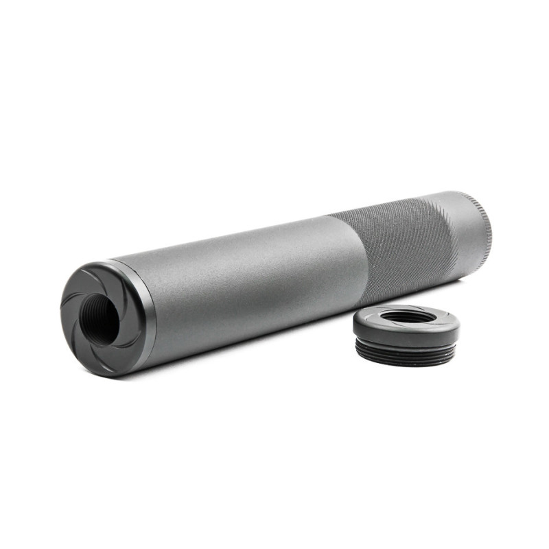 ML Aluminum Suppressor WHISPER MOCK SILENCER 135 x 30 mm, Short - Black