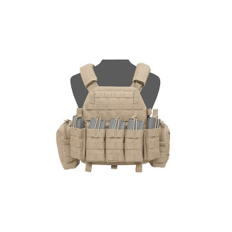 WAS DCS Elite Ops lemezhordozó, AR15 nyitott zsebekkel – Coyote