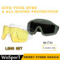 WST Desert Storm Goggles, 3 Lenses set - Green WST Desert Storm Goggles, 3 Lenses set - Green