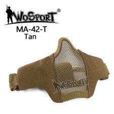 WST Airsoft Protective STEEL MESH Mask - Coyote