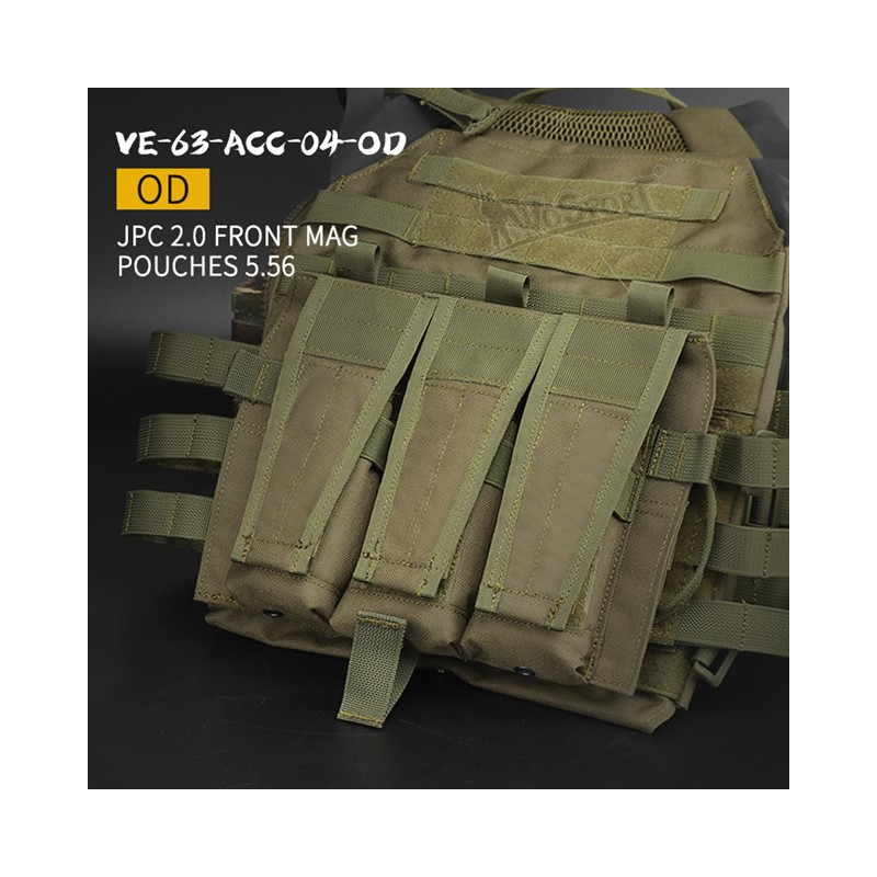 JPC vest 2.0 front accessory package 5.56 triple package - OD