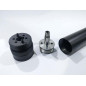 ML 2 az 1-ben hangtompító-adapter VSR-hez és hengerfej-szerszámhoz, 14 mm-es balra forgó – fekete