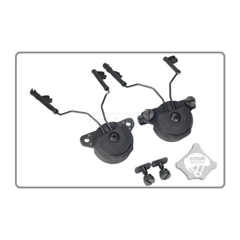 FMA EXFIL Helmet Mount for Peltor Comtac Headset - Black