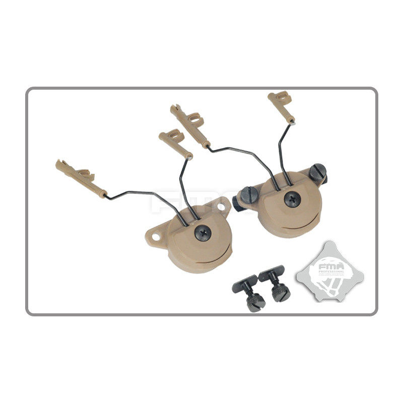 FMA EXFIL Helmet Mount for Peltor Comtac Headset - Tan