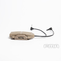 FMA Dual Switch PEQ, Laser Plug and 2.5 mm Connectors with Logo - Black
