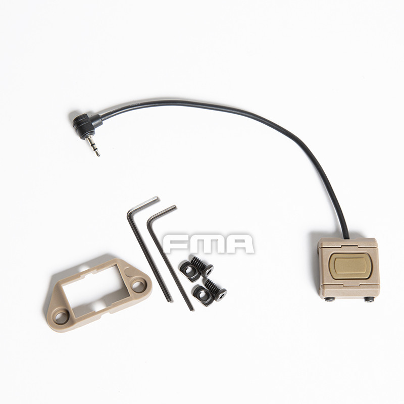 FMA Modlite PEQ egykapcsos ModButton Lite, 2,5 mm-es csatlakozó – bézs