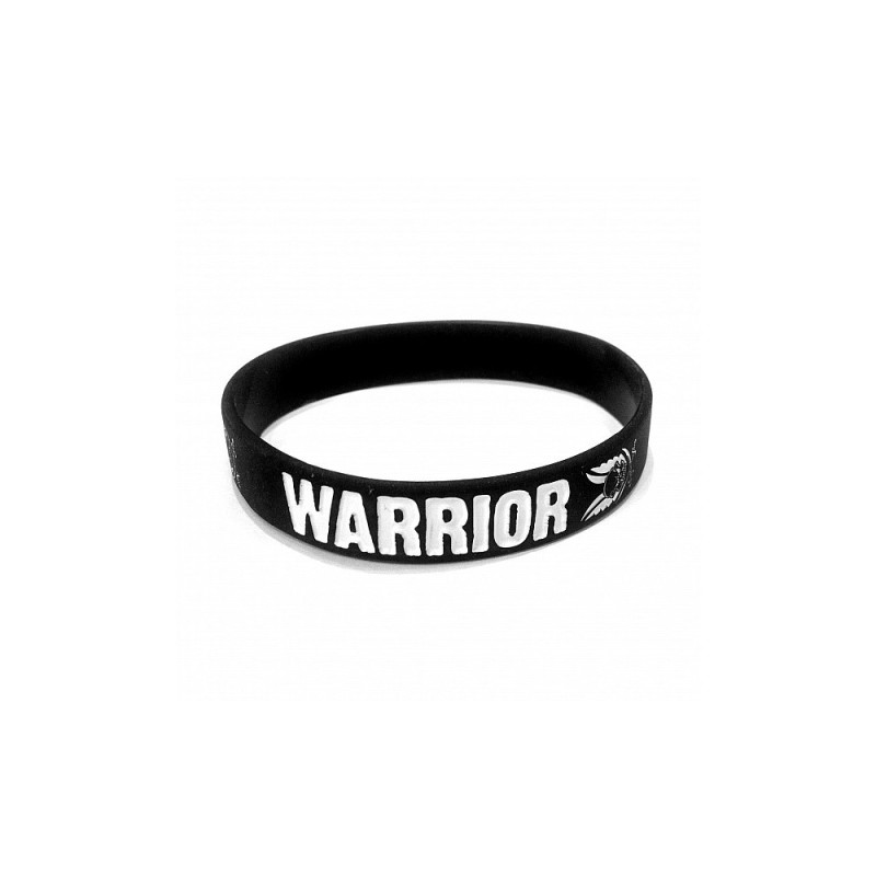 WAS Silicone Wrist Band WARRIOR - Black