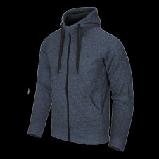 HELIKON COVERT TACTICAL kapucnis pulóver (FullZip)® – melírozott kék