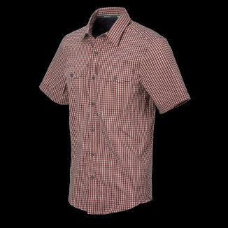HELIKON COVERT Concealed Carry Short Sleeve Shirt - Dirt Red Checkered
