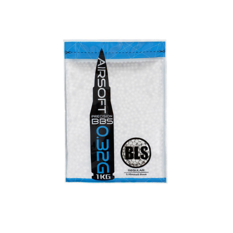 BLS PRECISION Airsoft-golyók 0,32 g, 3120 db (zsák) – fehér