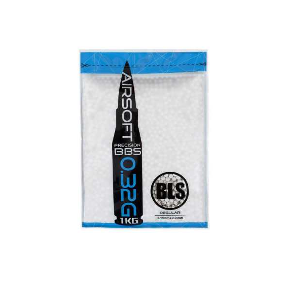 BLS PRECISION Airsoft Pellets 0.32g, 3120 BBs (Bag) - White