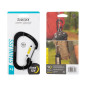 SLIDELOCK® karabiner rozsdamentes acélból, fekete – 6-os méret