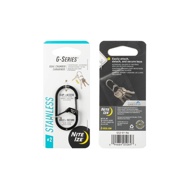 G-SERIES™ KÉTKAMRÁS KARABINER, fekete – 2-es méret G-SERIES™ KÉTKAMRÁS KARABINER, fekete – 2-es méret