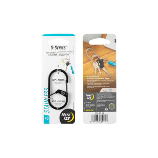 G-SERIES™ KÉTKAMRÁS KARABINER, fekete – 3-as méret