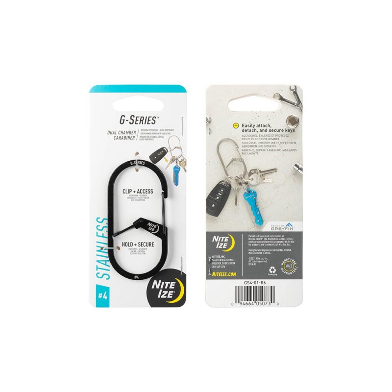 G-SERIES™ DUAL CHAMBER CARABINER, black - size 4