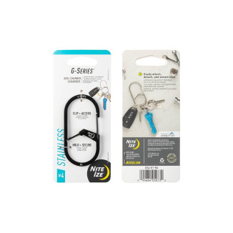 G-SERIES™ DUAL CHAMBER CARABINER, black - size 4