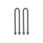 GEAR TIE® REUSABLE RUBBER TWIST TIE™ (2pcs), Charcoal - length 6"