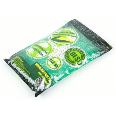 BLS BIO Airsoft Pellets 0.23g, 4300 BBs (Bag) - White