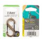 S-BINER® PLASTIC DUAL CARABINER, prérifarkas színű – 2-es méret
