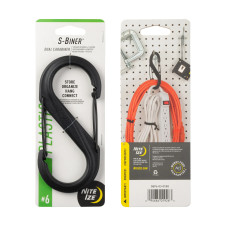 S-BINER® PLASTIC DUAL CARABINER, black - size 6