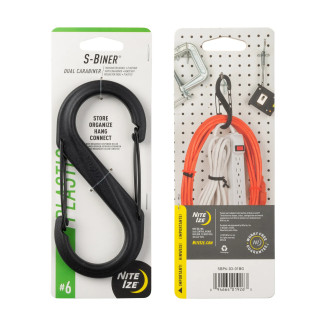 S-BINER® PLASTIC DUAL CARABINER, black - size 6