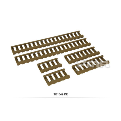 FMA Rubber Ladder Z70 RIS Rail Cover, 6 Pieces - Tan