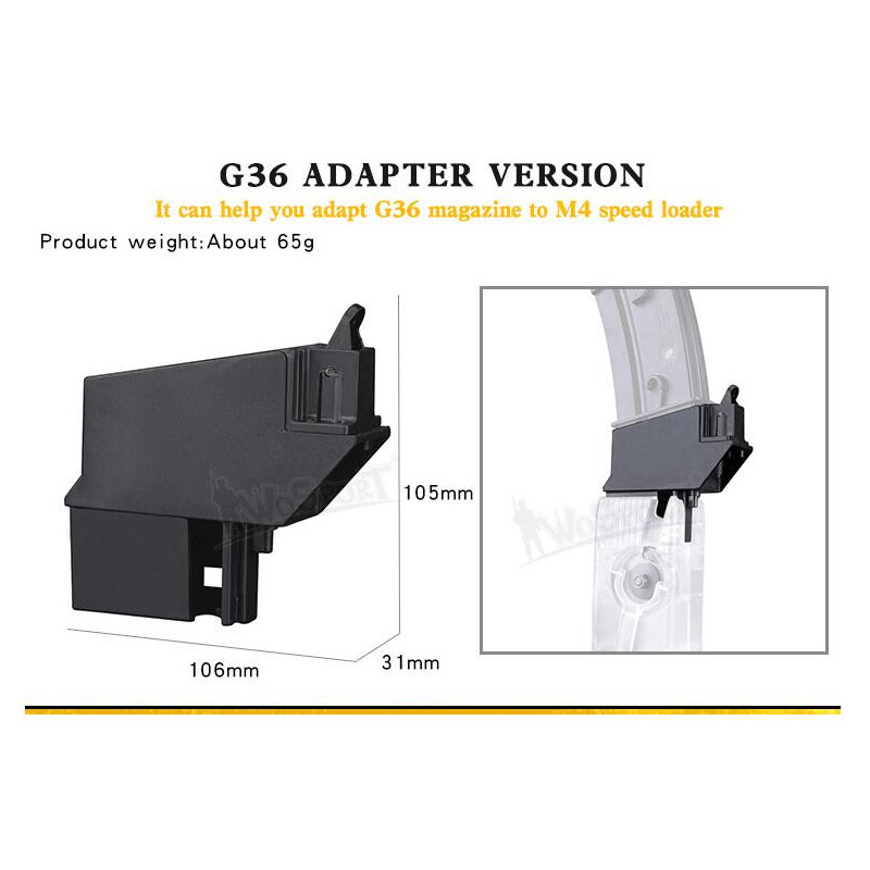 Lever Speedloader G36 Adapter - Black