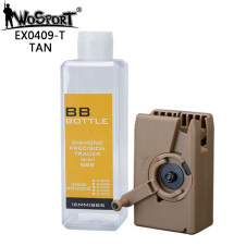WST Lever Bottle Speedloader, 500 + 2500 BBs - Tan