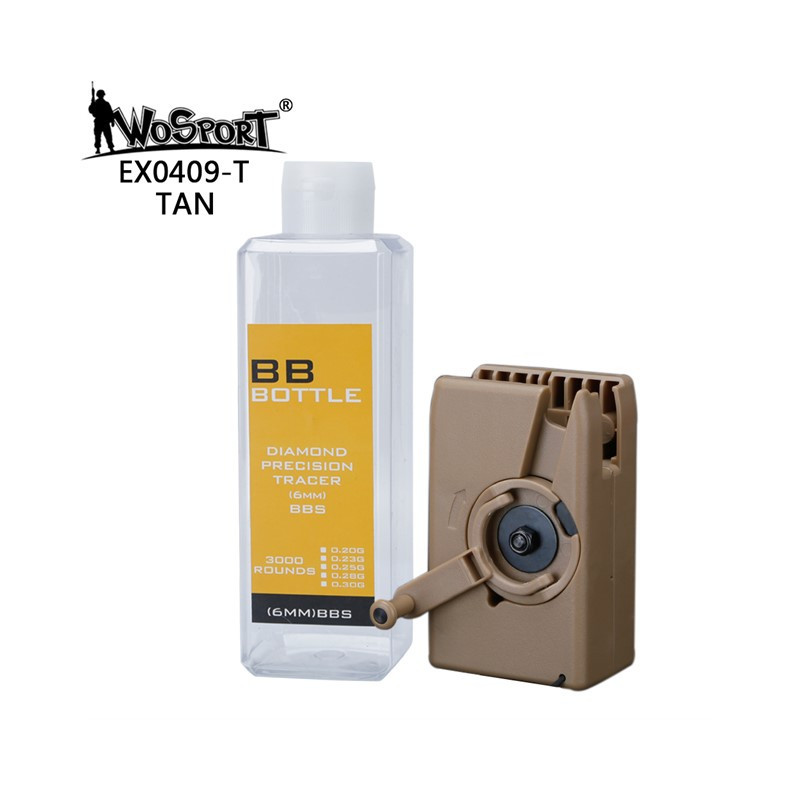 WST Lever Bottle Speedloader, 500 + 2500 BBs - Tan