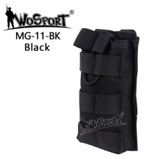 WoSporT MOLLE nyitott, egytárcás M4/AR15 tárhordozó – fekete | ANAREUS