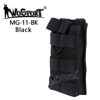 WoSporT MOLLE nyitott, egytárcás M4/AR15 tárhordozó – fekete | ANAREUS