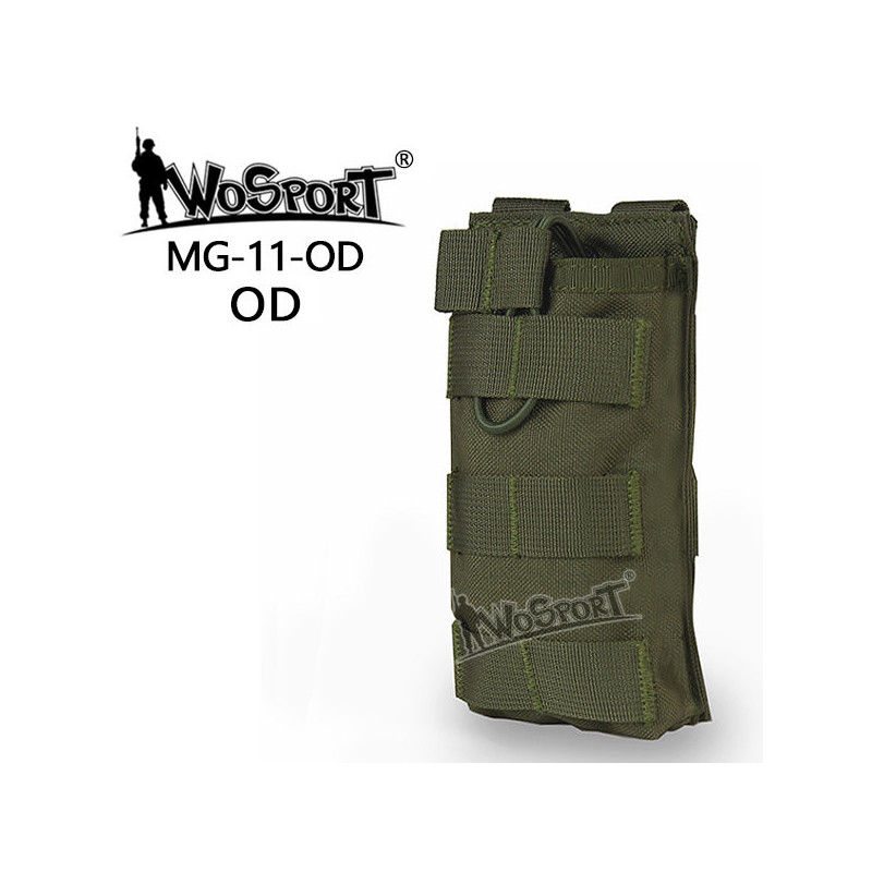 WST MOLLE nyitott, egytárcás M4/AR15 tártok – zöld